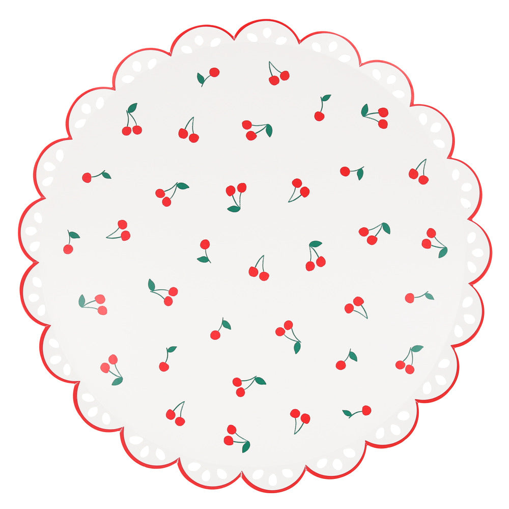 Meri Meri Paper Plates, Size S, Cherry – Pack of 8