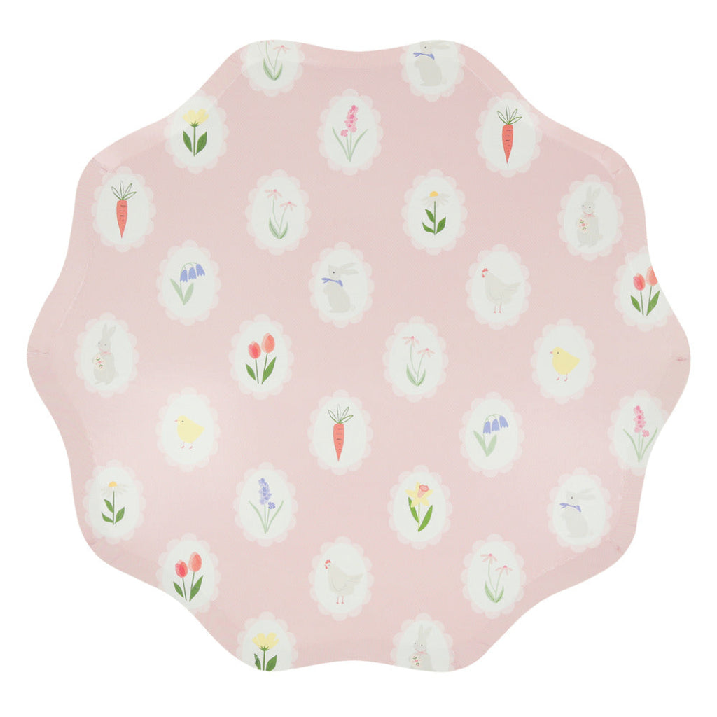 Meri Meri Paper Plates, Easter, Size L, Easter Cameo – 8 pcs.