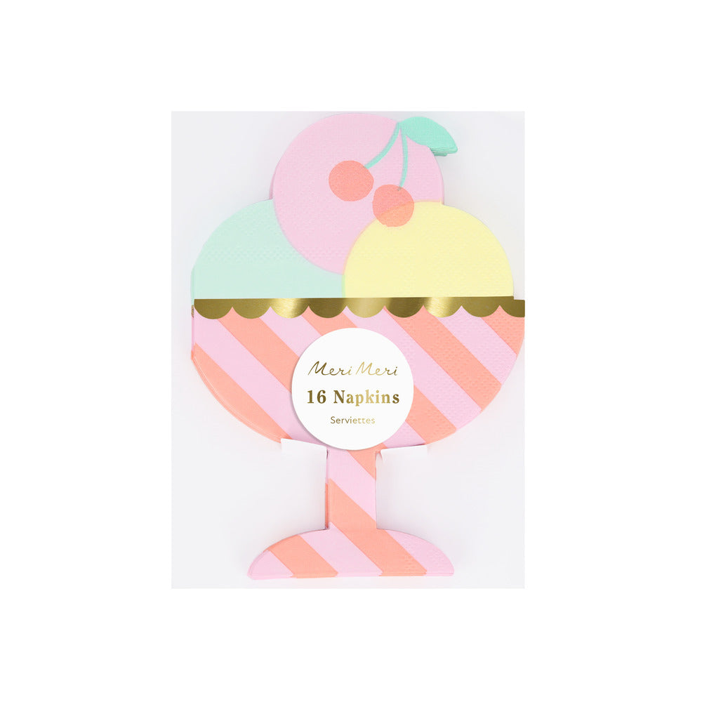 Meri Meri Napkins, Ice Cream – Pack of 16