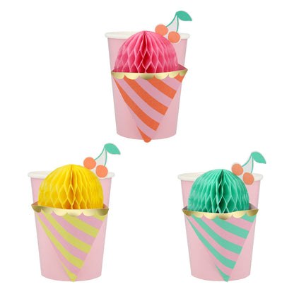 Meri Meri Paper Cups, Ice Cream - Set of 8.