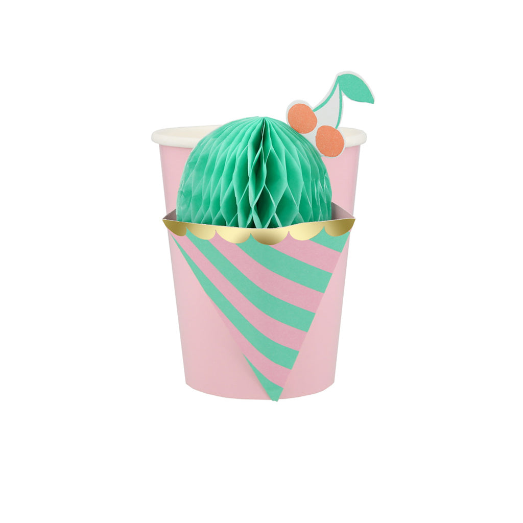 Meri Meri Paper Cups, Ice Cream - Set of 8.