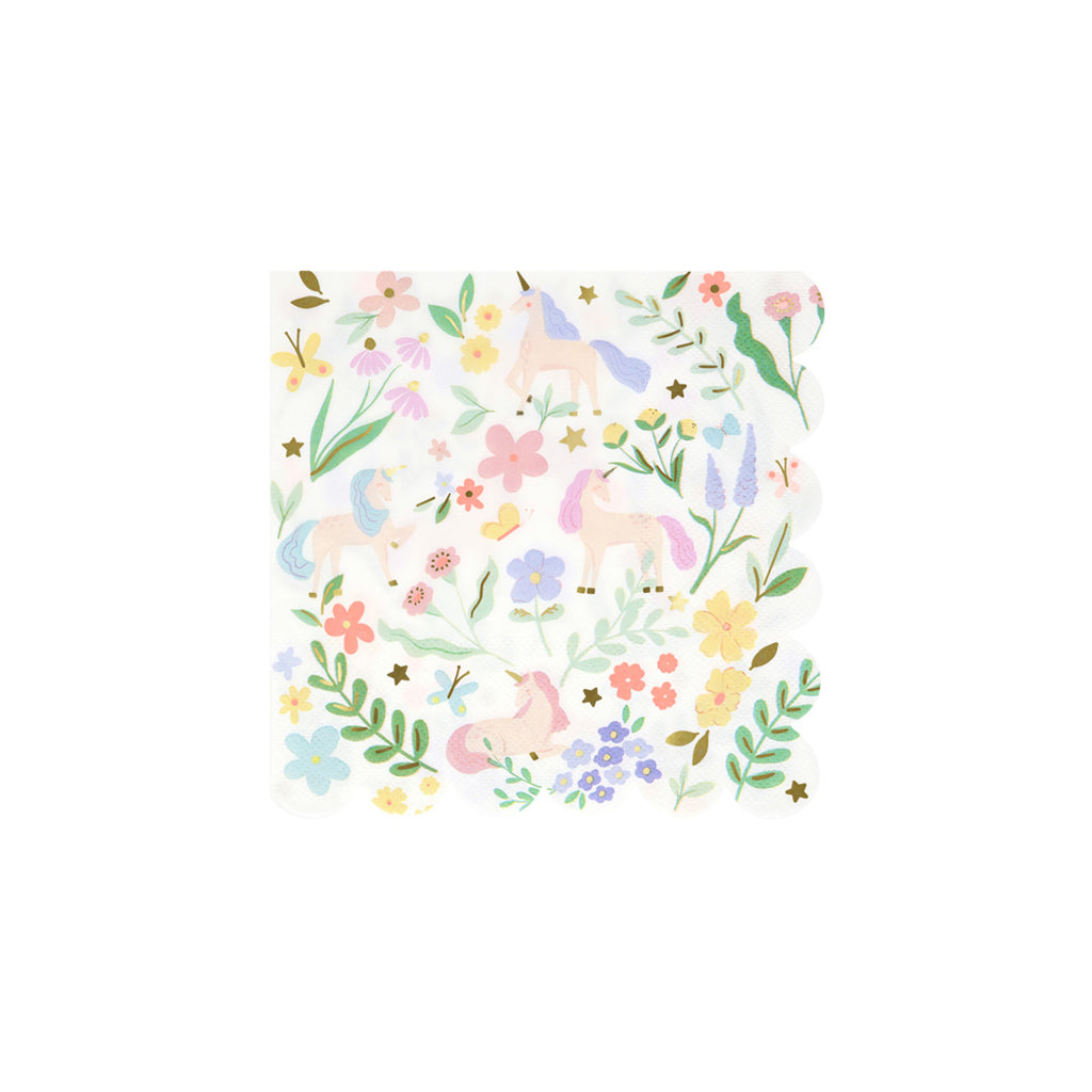 Meri Meri Napkins Size S, Meadow Unicorn - 16 pcs.