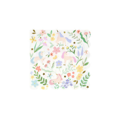 Meri Meri Napkins Size S, Meadow Unicorn - 16 pcs.