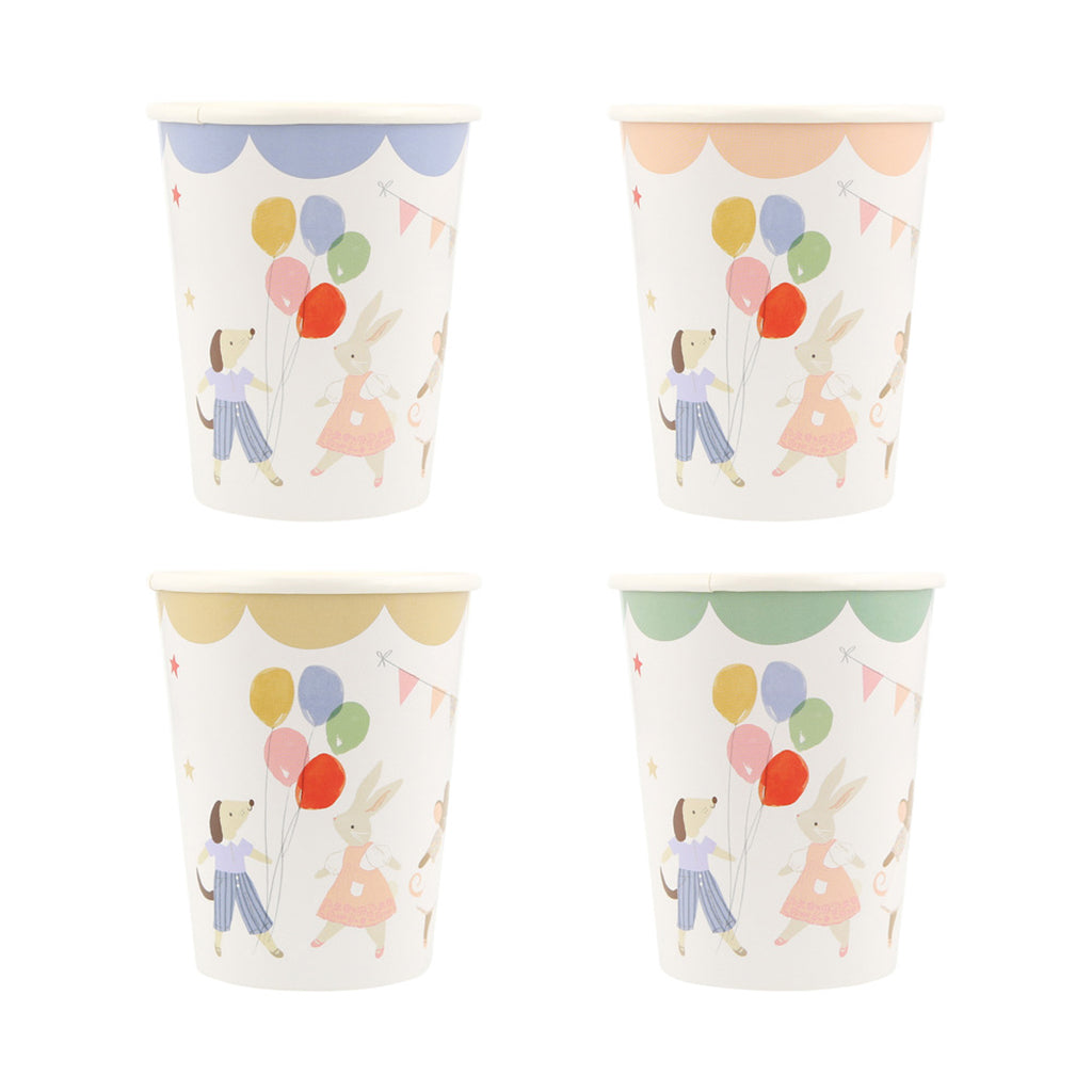 Meri Meri Paper Cups, Animal Friends – Pack of 8