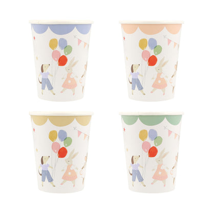 Meri Meri Paper Cups, Animal Friends – Pack of 8