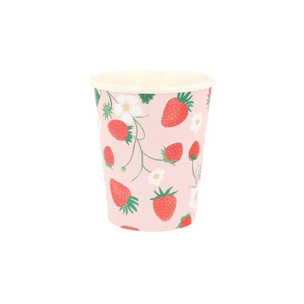 Meri Meri Paper Cups, Strawberry - Pack of 8
