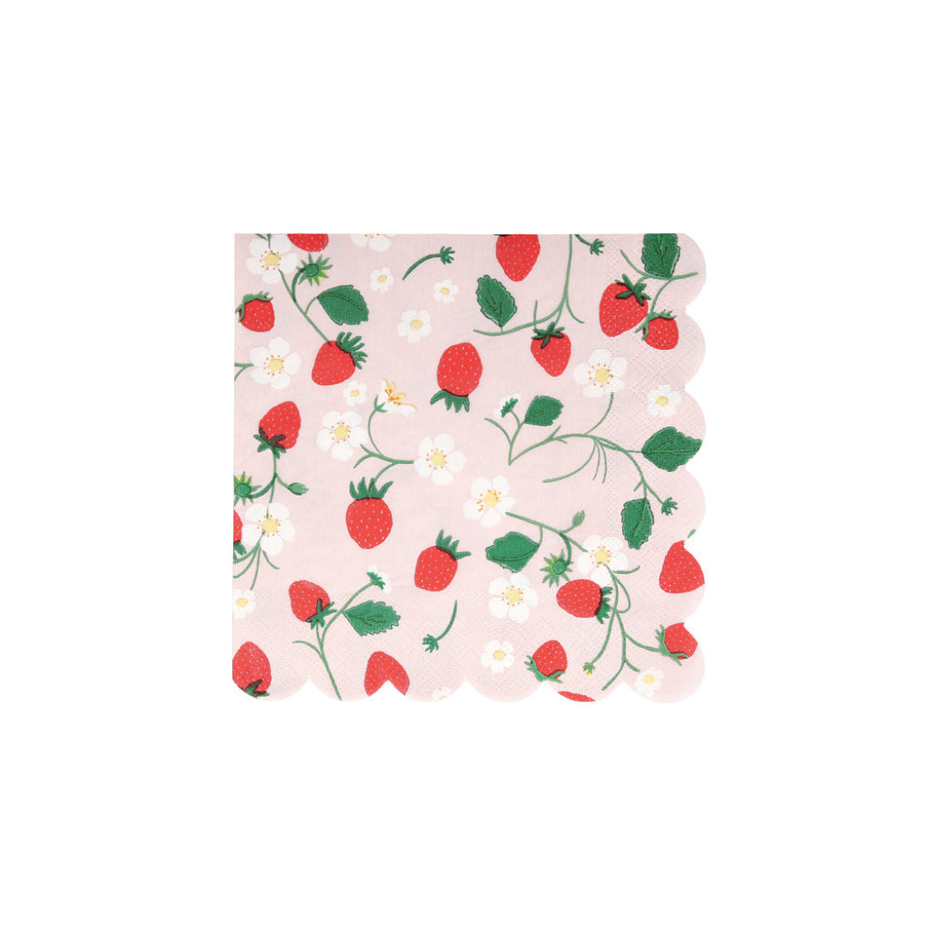 Meri Meri Napkins Size S, Strawberry - Pack of 16