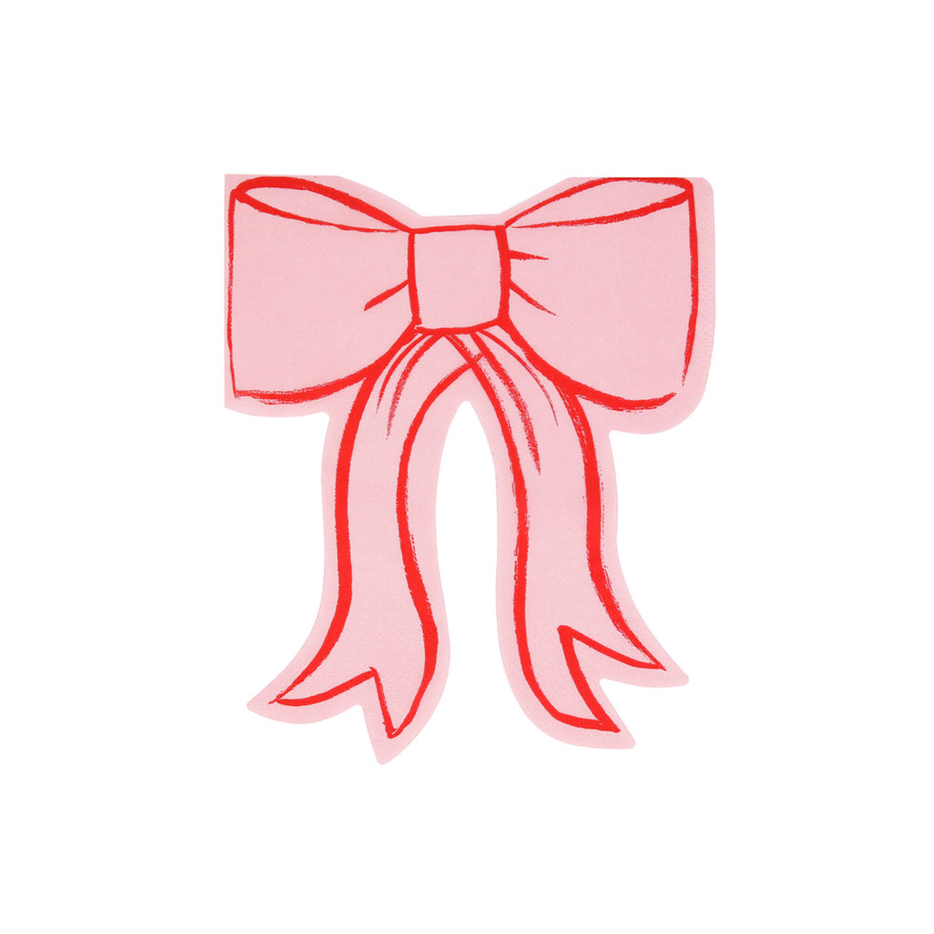 Meri Meri Napkins, Bow Design - Pack of 16.