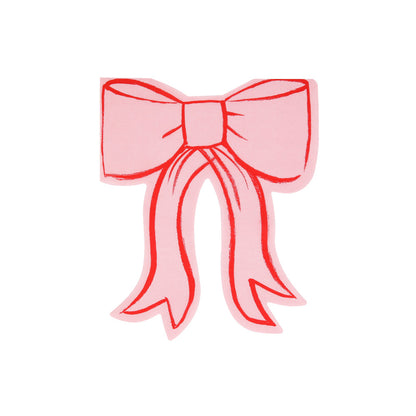 Meri Meri Napkins, Bow Design - Pack of 16.