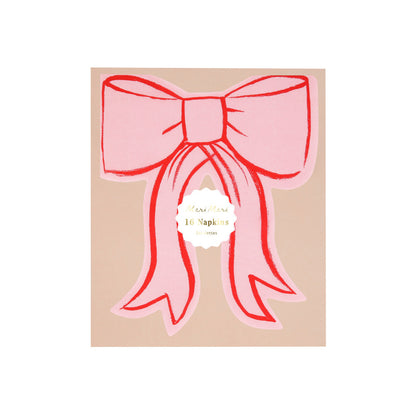 Meri Meri Napkins, Bow Design - Pack of 16.