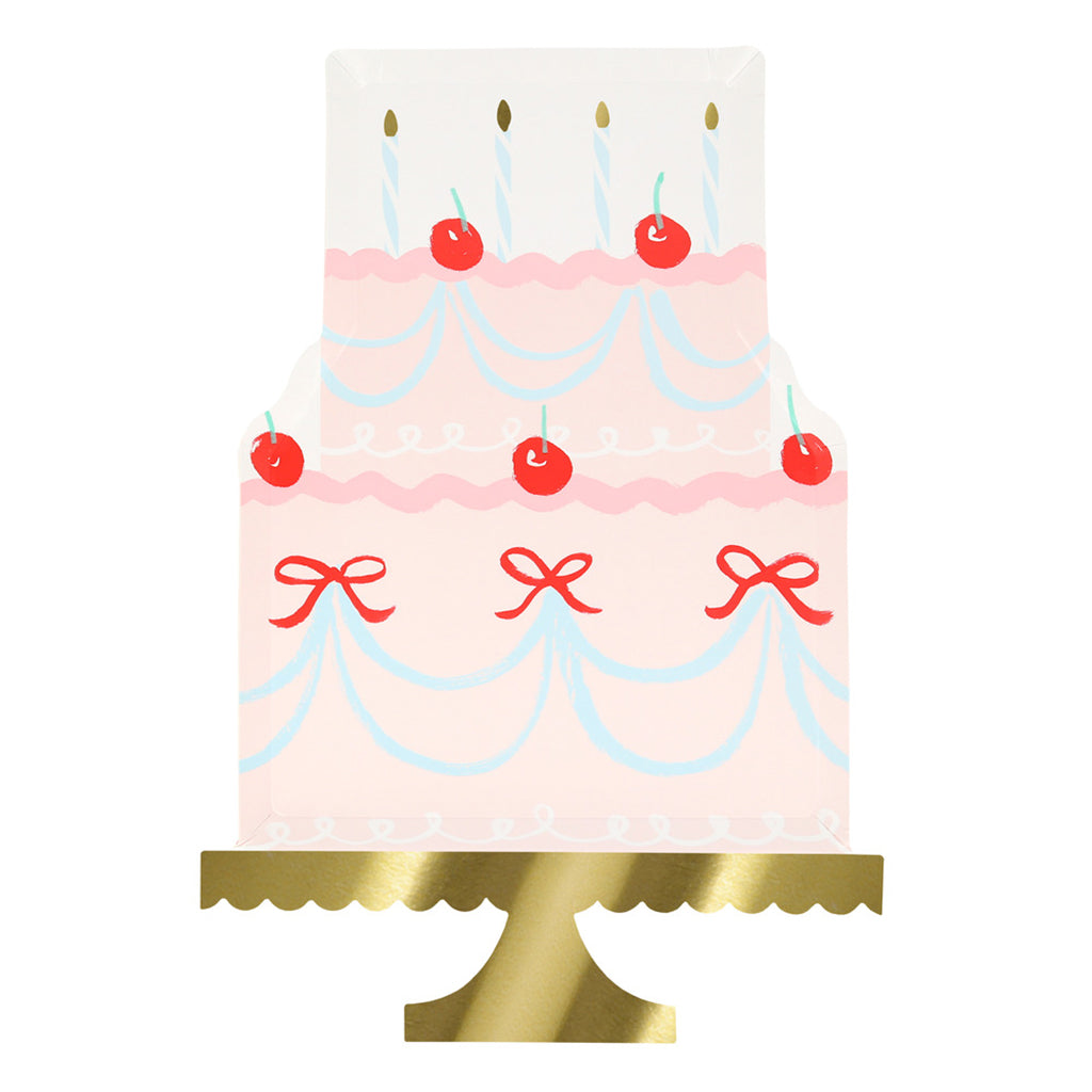 Meri Meri Paper Plates, Fancy Cake - Set of 8