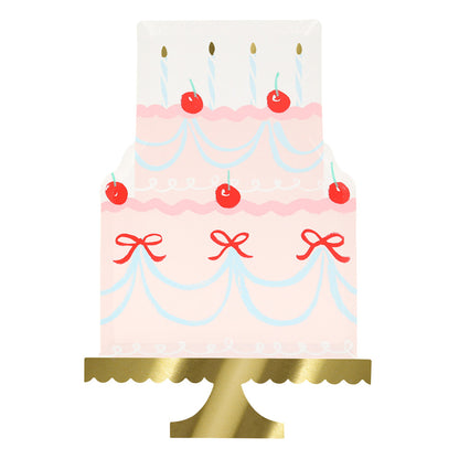 Meri Meri Paper Plates, Fancy Cake - Set of 8