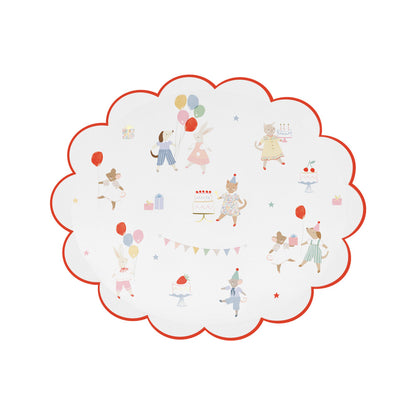 Meri Meri Paper Plates, Size S, Animal Friends - Set of 8