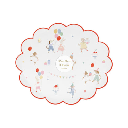 Meri Meri Paper Plates, Size S, Animal Friends - Set of 8