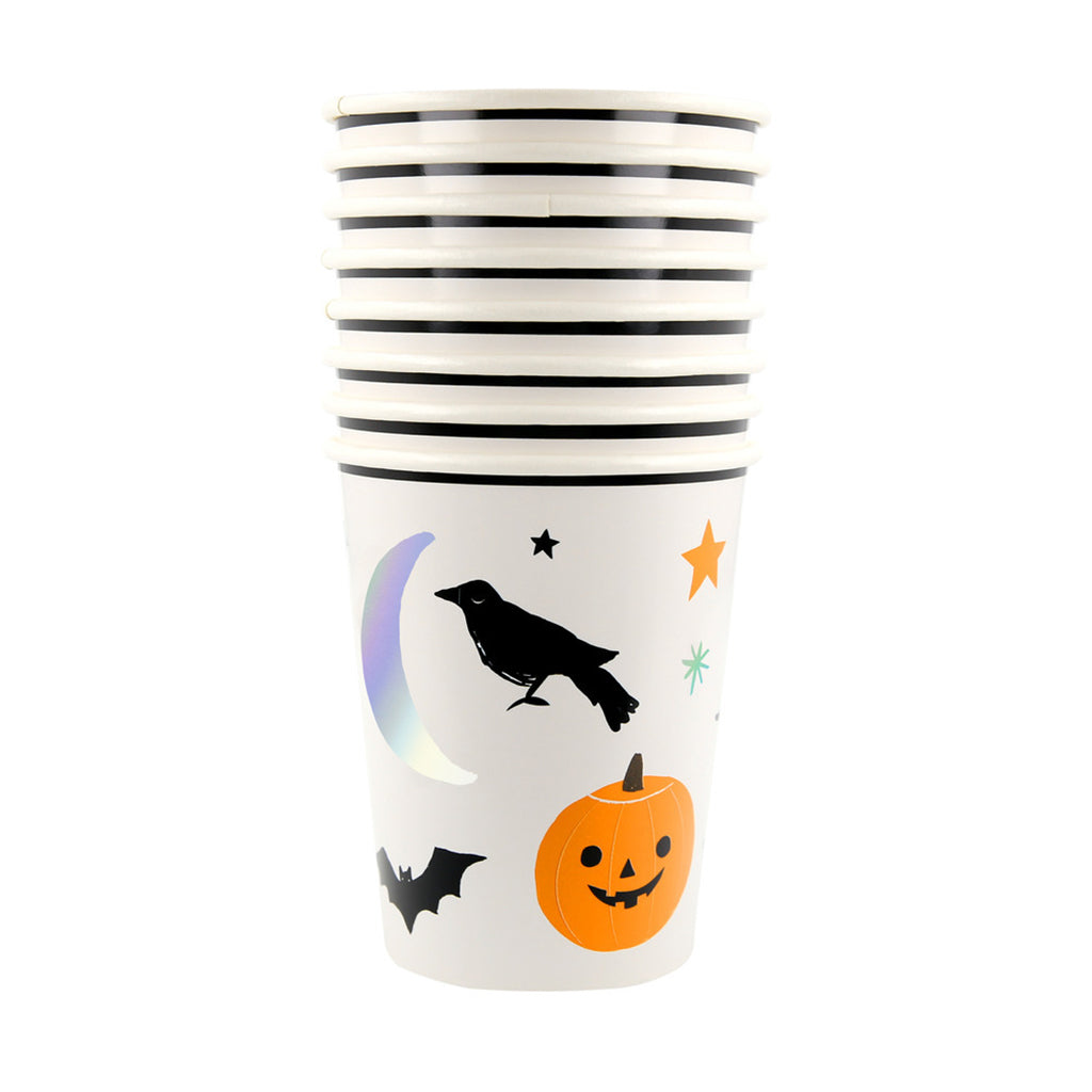 Meri Meri Paper Cups, Halloween, Halloween Icons - Set of 8