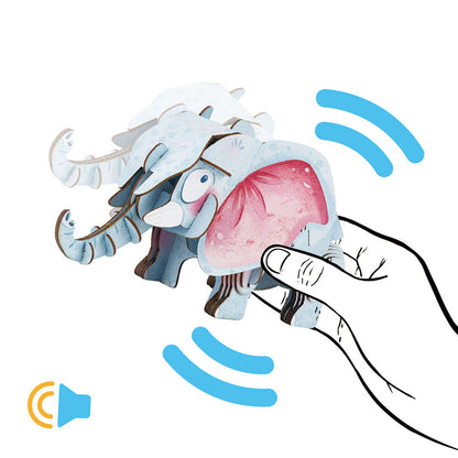 mierEdu 3D Puzzle with Sound, Elephant