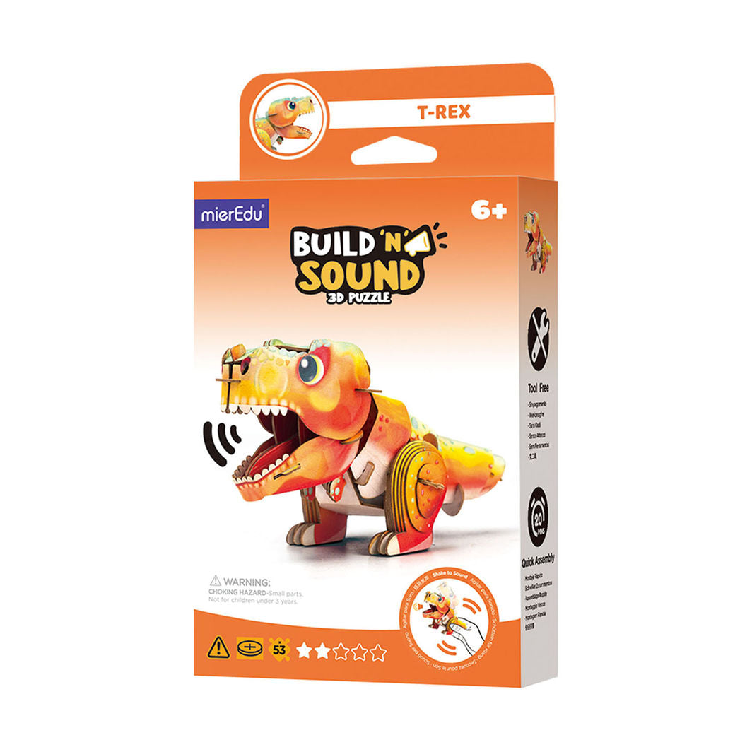 mierEdu 3D Puzzle with Sound, Tyrannosaurus Rex