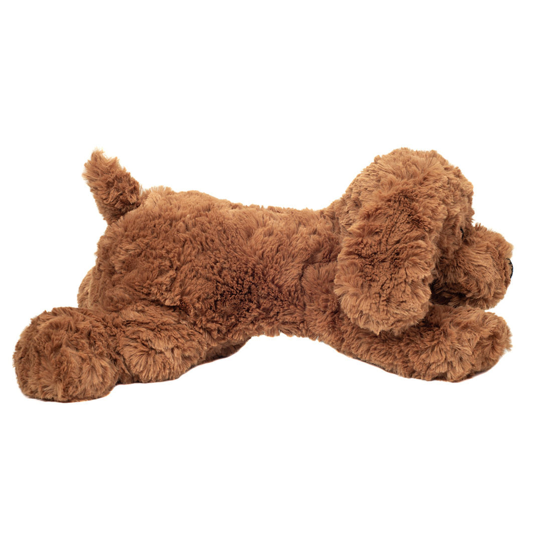 Teddy Hermann Plush Toy, Lying Dog, Brown – 30 cm