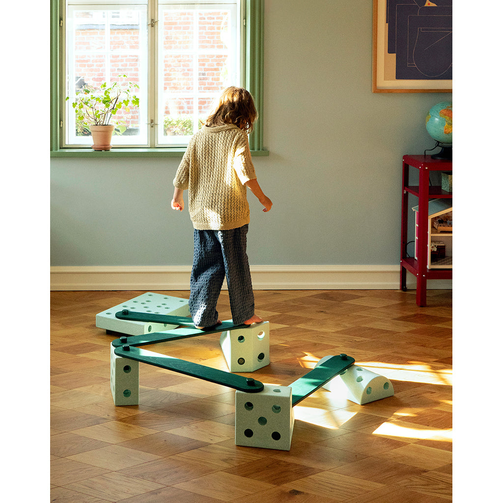 Modu Beams, Wooden Balance Beams, Activity Toy – Forest Green