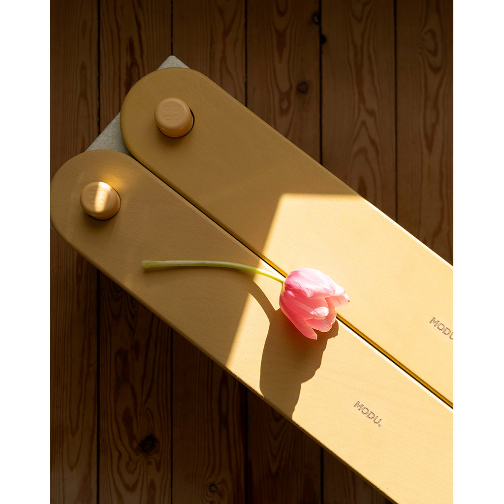 Modu Beams Wooden Balance Beams, Activity Toy - Sand Grey/Honey Yellow