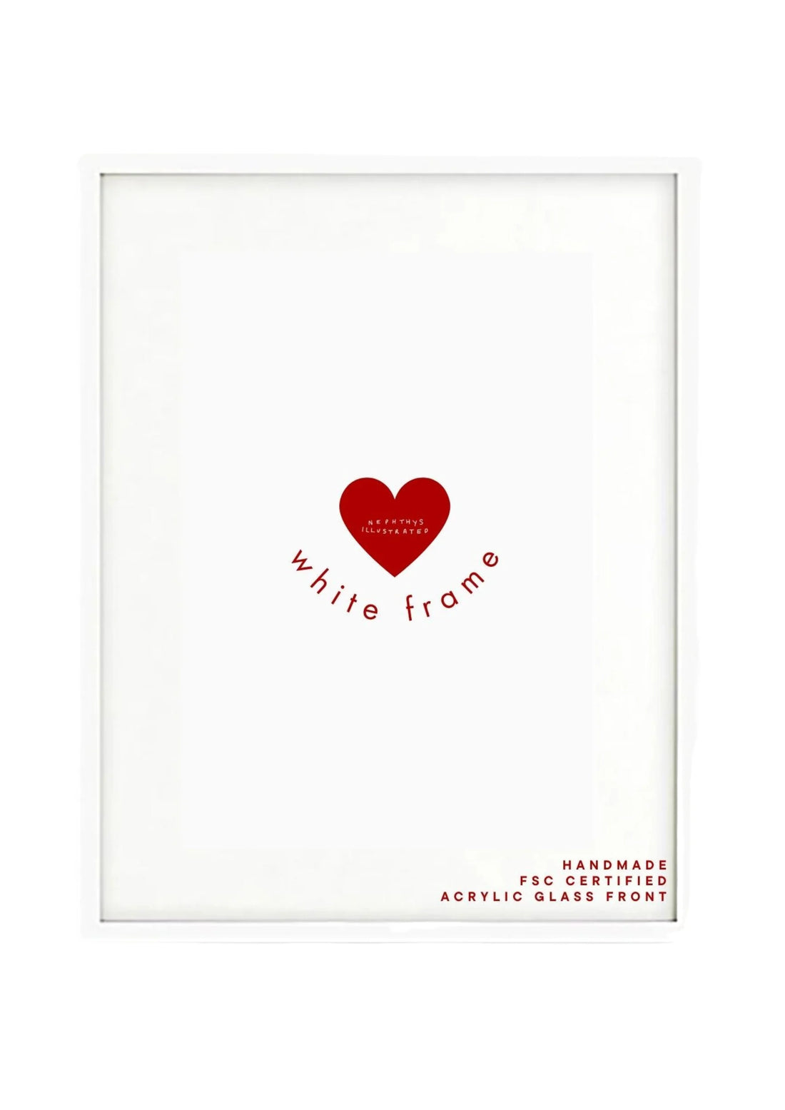 Nephthys Illustrated Frame, White Wood - A4