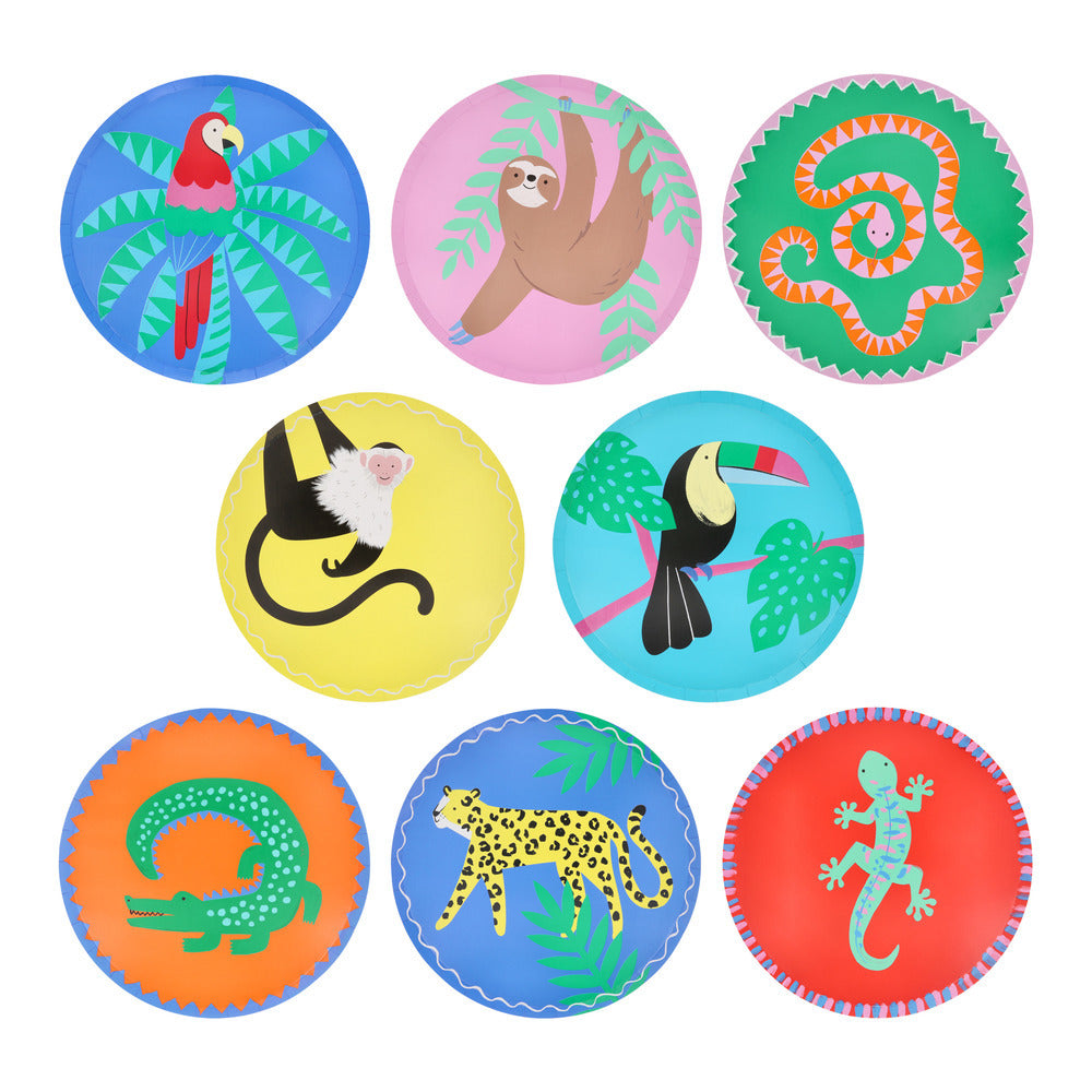 Meri Meri Paper Plates Size S, Jungle - 8 pcs.