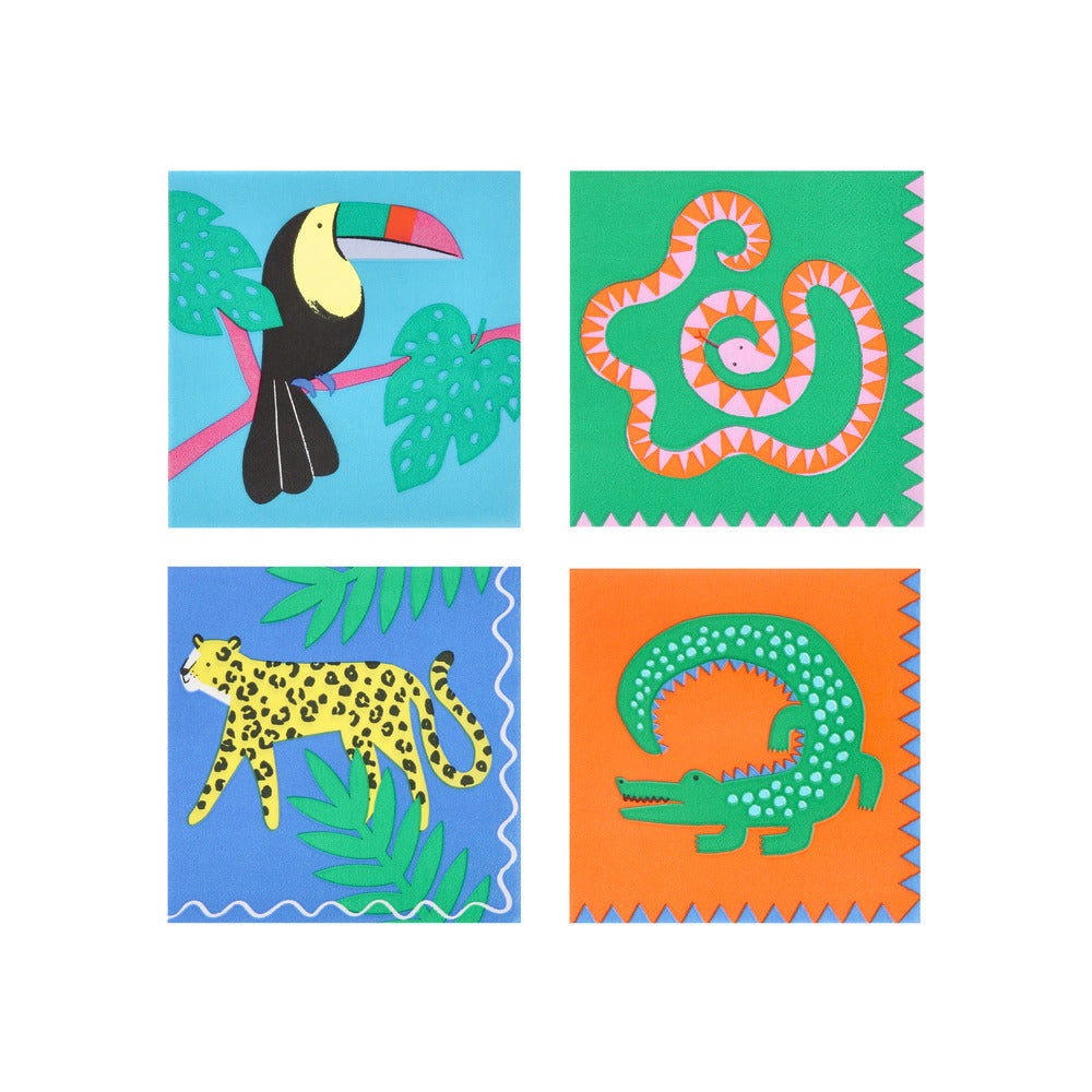 Meri Meri Napkins, Jungle Size S - 16 pcs.
