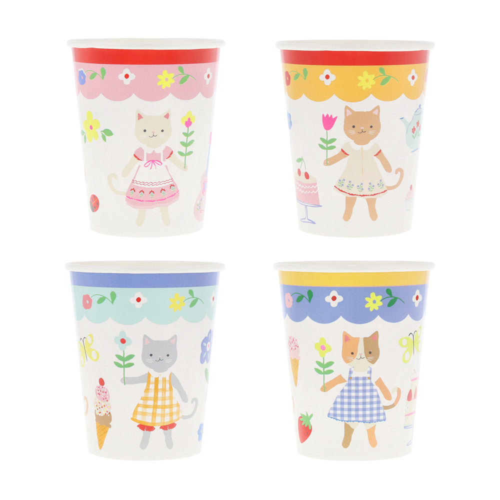 Meri Meri Paper Cups, Kitten Club - Set of 8