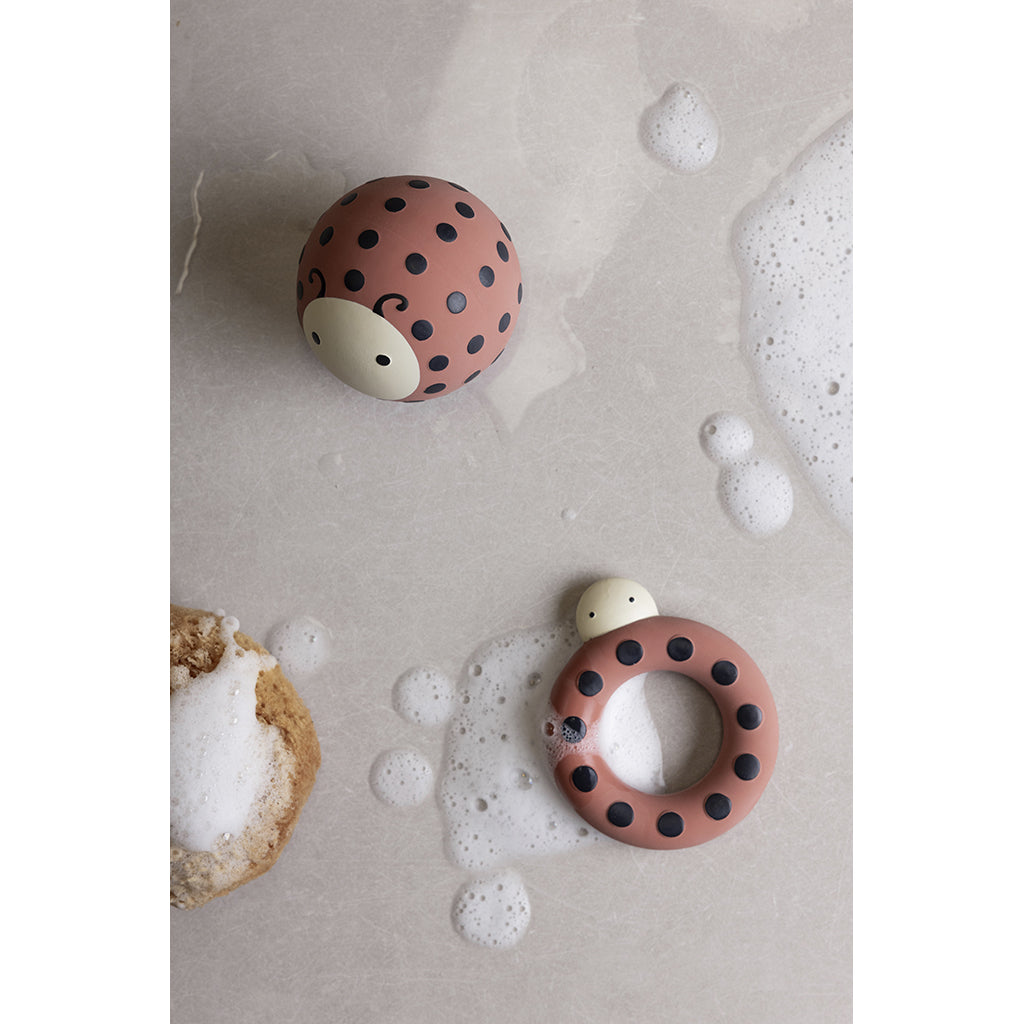 Sebra Bath Toy, Ladybug - Natural Rubber Latex