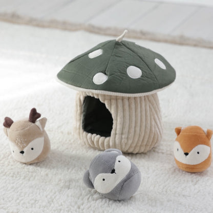 Sebra Activity Toy, Hide and Seek, Mushroom - Green