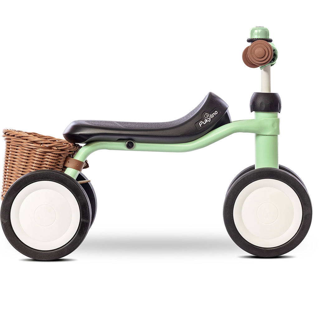 Puky Pukylino Bundle, My First Bike, Balance Trainer with Basket, Pastel Green - From 1 Year
