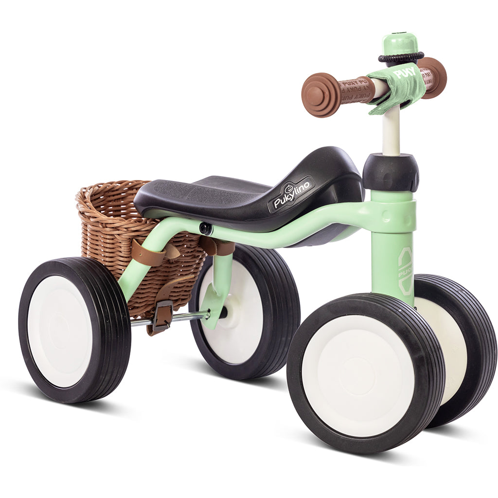 Puky Pukylino Bundle, My First Bike, Balance Trainer with Basket, Pastel Green - From 1 Year
