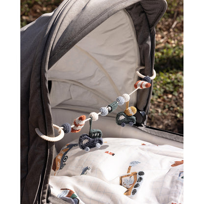 Sebra Hand-crocheted Pram Chain, Busy Builders