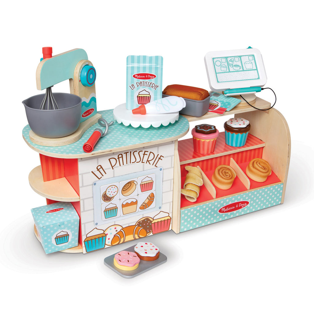 Melissa &amp; Doug Wooden Play Food, Bakery Shop, La Patisserie - 39 Pieces