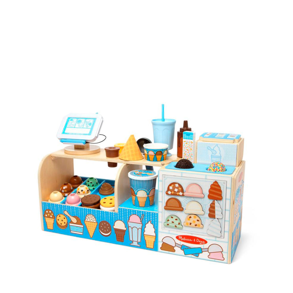 Melissa &amp; Doug Wooden Play Food, Ice Cream Stand