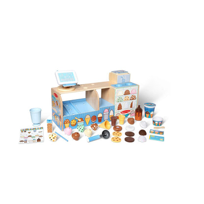 Melissa &amp; Doug Wooden Play Food, Ice Cream Stand
