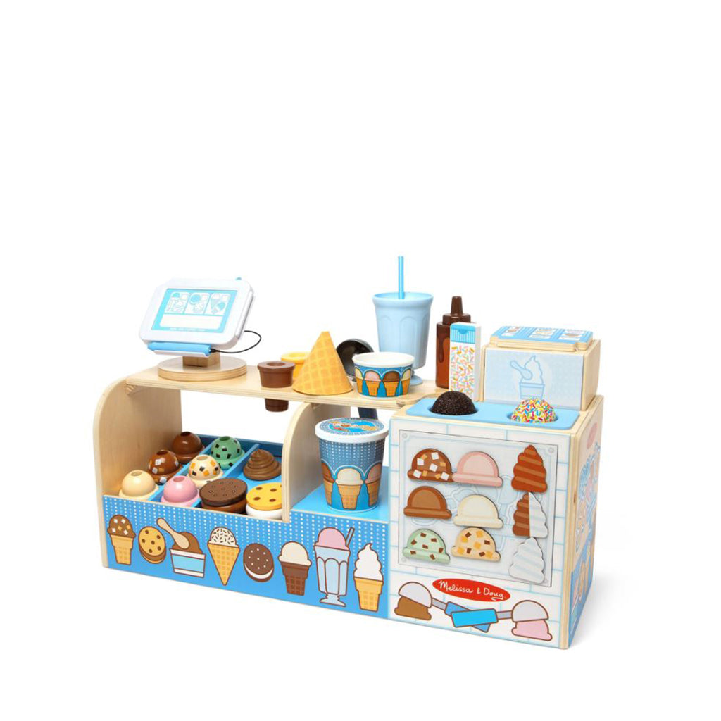 Melissa &amp; Doug Wooden Play Food, Ice Cream Stand