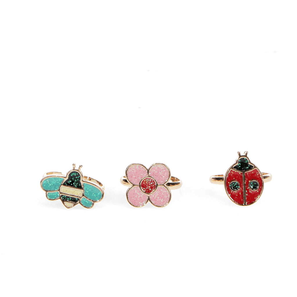Rex London Finger Rings, Set of 3 - Ladybird