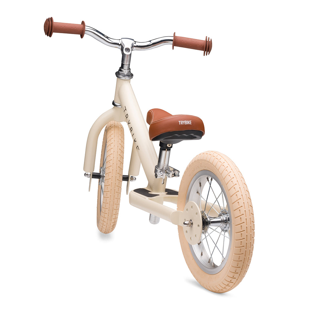 Trybike Balance Bike, Vintage Cream with Retro Look