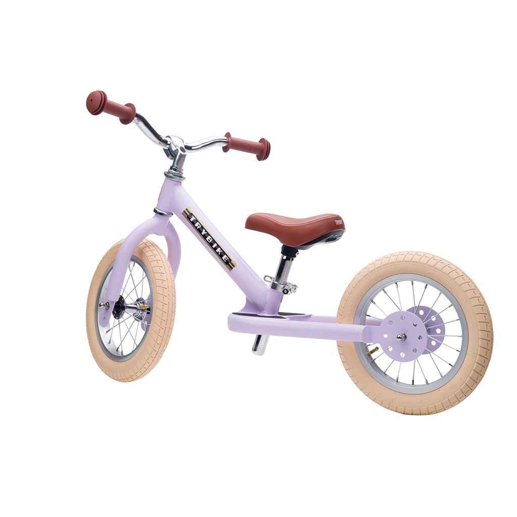 Trybike Balance Bike, Vintage Purple with Retro Look
