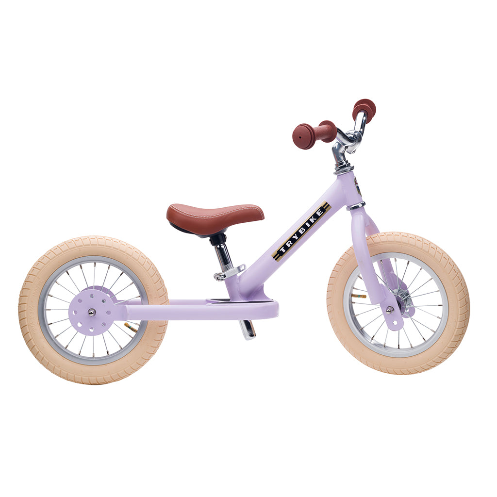 Trybike Balance Bike, Vintage Purple with Retro Look