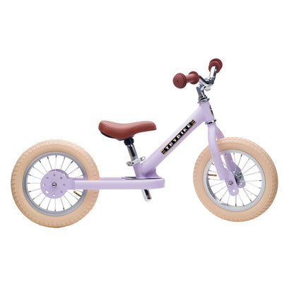 Trybike Balance Bike, Vintage Purple with Retro Look