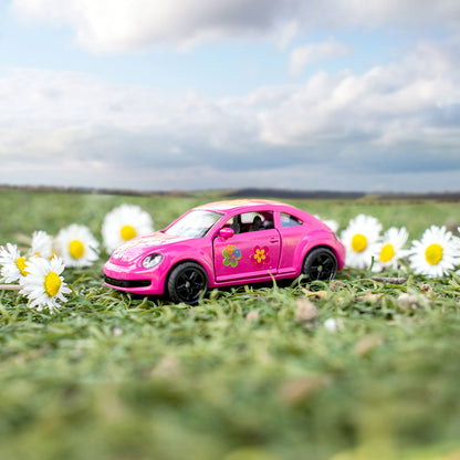 Siku Toy Car, VW The Beetle, Pink - 7.8 x 3.6 cm