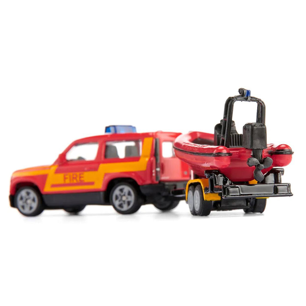 Siku Toy Model, Land Rover Defender with Rescue Boat