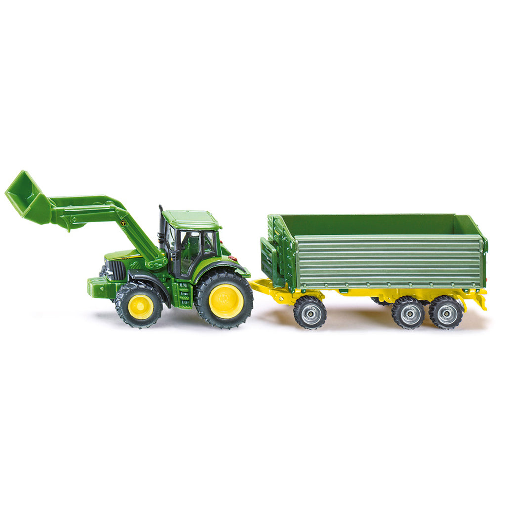 Siku John Deere Front Loader with Trailer, 1:87 Scale