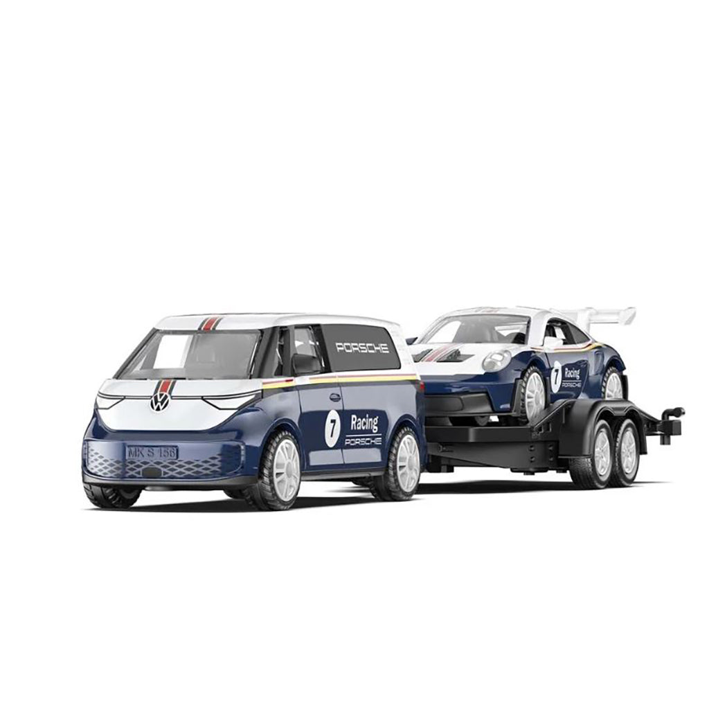 Siku VW ID Buzz with Porsche 911 GT3 – size 22.6 × 7.5 cm