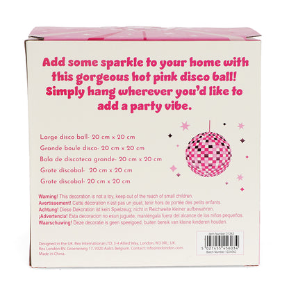 Rex London Disco Ball 20 cm, Pink