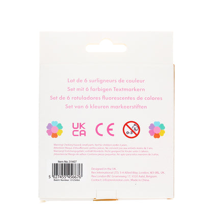 Rex London Flower-Shaped Highlighter Markers