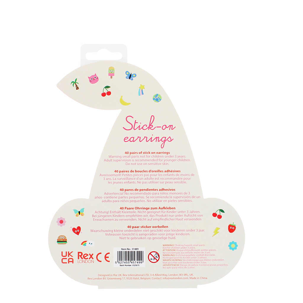 Rex London Earring Stickers, Cherry