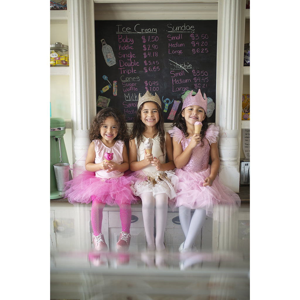 Great Pretenders udklædningstøj, Pink Twirl kjole  - Str. 4-6 år